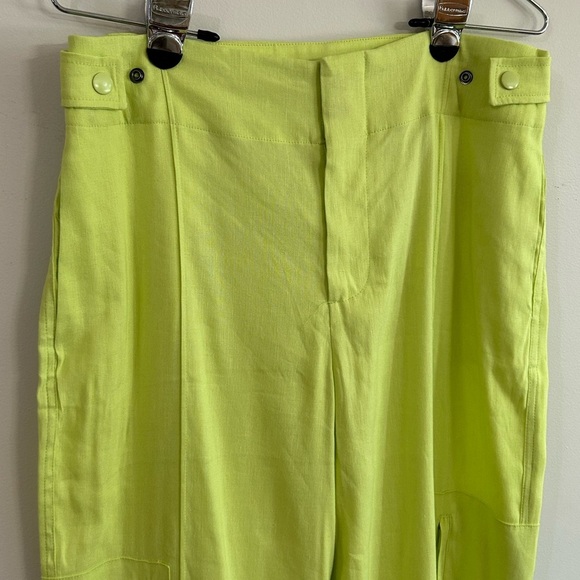 JASON WU Medium lime green trouser pants WV9059-300-6pa parachute style 80s y2k - Picture 2 of 9
